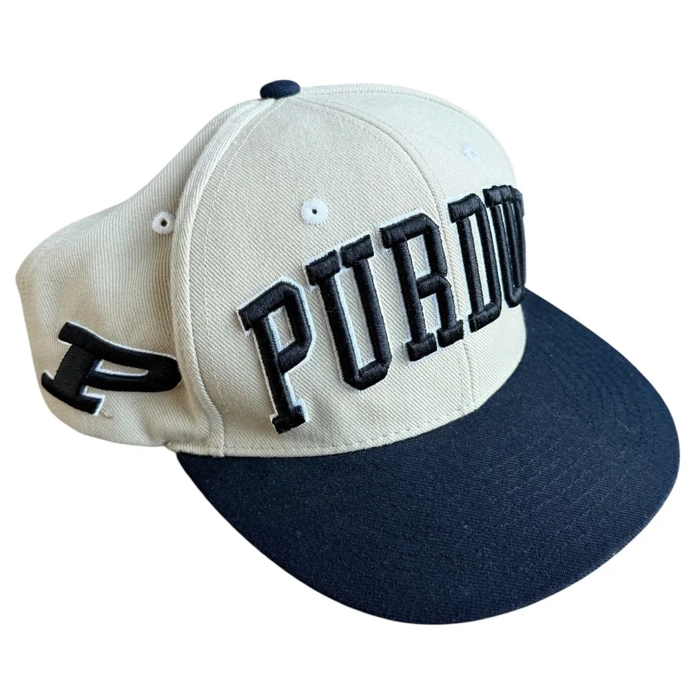 Purdue SnapBack wool blend hat Zephyr tan Boilermakers